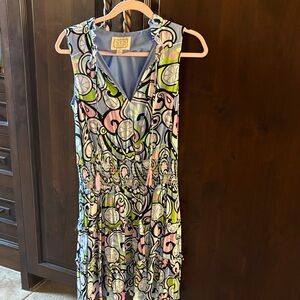 STS Blue and Pink Swirl Maxi Dress